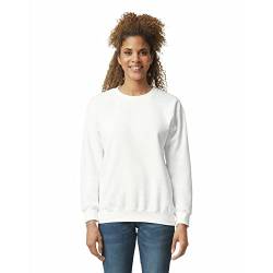 Gildan Herren Sweatshirt aus Fleece mit Rundhalsausschnitt, Stil G18000 T-Shirt, Weiß, L von Gildan