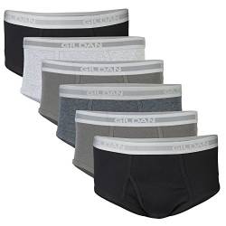 Gildan Herren Unterwäsche Multipack Slip, Grau/Schwarz (6er-Pack), Large von Gildan