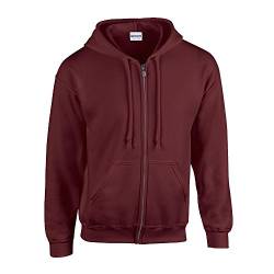 Gildan - Kapuzen-Sweatjacke 'Heavyweight Full Zip' / Maroon, XXL von Gildan