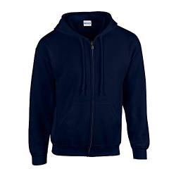 Gildan - Kapuzen-Sweatjacke 'Heavyweight Full Zip' / Navy, 5XL von Gildan