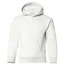 Gildan Kinder Unisex Hoodie / Sweatshirt mit Kapuze S,Weiß von Gildan