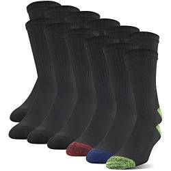 Gildan Men's Polyester Half Cushion Crew Socks, 12-Pack, assorted, Shoe Size: 10-13 von Gildan