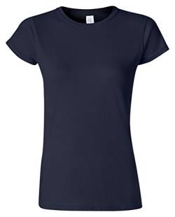 Gildan Soft-Style Herren T-Shirt, Kurzarm, Rundhalsausschnitt L,Marineblau von Gildan
