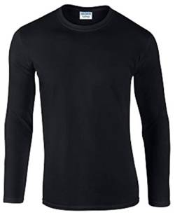Gildan Softstyle, langärmeliges T-Shirt Gr. Large, schwarz von Gildan