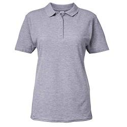 Gildan Softstyle Damen Kurzarm Doppel Pique Polo Shirt (L) (Sport Grau) von Gildan