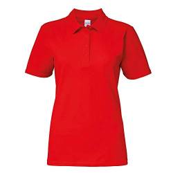 Gildan Softstyle Damen Kurzarm Doppel Pique Polo Shirt (S) (Rot) von Gildan