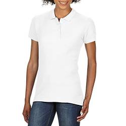 Gildan Softstyle Damen Kurzarm Doppel Pique Polo Shirt (S) (Weiß) von Gildan