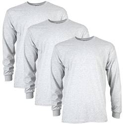 Gildan Unisex-Erwachsene Herren Baumwolle G2400 T-Shirt, Aschgrau (3er-Pack), L von Gildan