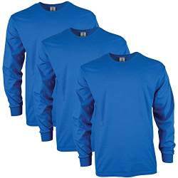 Gildan Unisex Langärmliges T-shirt aus Ultra-baumwolle, Stil G2400 T-Shirt, Königsblau (3er-pack), XL von Gildan
