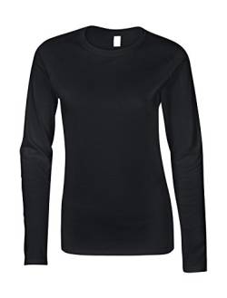 Ladies' Long Sleeve T-Shirt tailliert Black L von Gildan