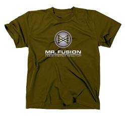 Mr Fusion T-Shirt Flux Kompensator Back to The Future Zurück in die Zukunft, XL, Olive von Gildan