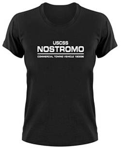 USCSS Nostromo Alien Film T-Shirt, Ladies schwarz, XL von Gildan