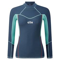 Gill Langarm-Pro-Rashguard-Shirtweste mit 50+ UV-Sonnenschutz, ideal für alle Wassersportarten, Surfen, Paddle-Board, Kajakfahren für Damen (Ozean, 10) von Gill