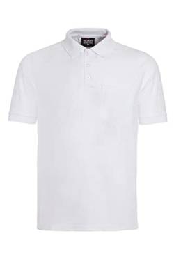 Gillicci Herren Pique Poloshirt Kurzarm Sommer Urlaub Polo T-Shirt Top mit Tasche Gr.S-5XL, weiß, 5XL von Gillicci