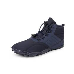 Giltpeak Barfußschuhe Damen Herren wanderschuhe Zehenschuhe Hohe Warme und rutschfeste Stiefel Wasserdicht Schnell Trocknend (Stil D-Blau, Erwachsene, Herren, 39, Numerisch, EU Schuhgrößensystem, M) von Giltpeak