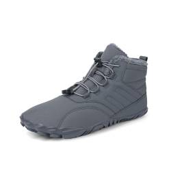 Giltpeak Barfußschuhe Damen Herren wanderschuhe Zehenschuhe Hohe Warme und rutschfeste Stiefel Wasserdicht Schnell Trocknend (Stil D-Grau, Erwachsene, Herren, 41, Numerisch, EU Schuhgrößensystem, M) von Giltpeak