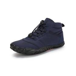 Giltpeak Barfußschuhe Damen Herren wanderschuhe Zehenschuhe Hohe Warme und rutschfeste Stiefel Wasserdicht Schnell Trocknend (Stil E-Blau, Erwachsene, Herren, 42, Numerisch, EU Schuhgrößensystem, M) von Giltpeak