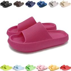 Giltpeak Pummy Original Damen Cozy Slides, Schlappen Wolkenschuhe Rutschfest Badeschuhe Für Kinder Adults (Himbeere, Erwachsene, 38, Numerisch (von/bis), EU Schuhgrößensystem, 39, M) von Giltpeak