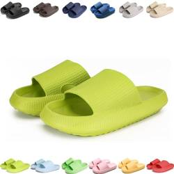 Giltpeak Pummy Original Damen Cozy Slides, Schlappen Wolkenschuhe Super Weich Rutschfest Badeschuhe Für Kinder Adults (Avocado, Erwachsene, Damen, 38, Numerisch (von/bis), EU Schuhgrößensystem, 39, M) von Giltpeak