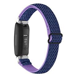 Gimuk Elastisches Armband kompatibel mit Fitbit Inspire 2/Inspire/Inspire HR/Ace 2/Ace 3, Damen Herren Weiches, atmungsaktives Nylongewebe Sport Ersatz Uhrenarmband Band Dehnbares Armband von Gimuk
