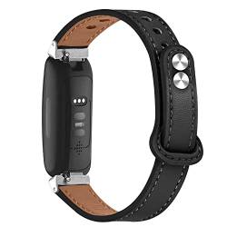 Gimuk Lederarmband kompatibel mit Fitbit Inspire 2 Armband für Damen und Herren, echtes Leder, Sportarmband Ersatzarmband für Fitbit Inspire HR/Inspire/Ace 2/Ace 3, Small / Large, Leder von Gimuk