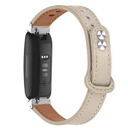 Gimuk Lederarmband kompatibel mit Fitbit Inspire 2 Armband für Damen und Herren, echtes Leder, Sportarmband Ersatzarmband für Fitbit Inspire HR/Inspire/Ace 2/Ace 3, Small / Large, Leder von Gimuk