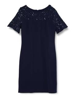 Gina Bacconi Damen Spitze mit gestickter Passe Cocktailkleid, Navy, 40 von Gina Bacconi