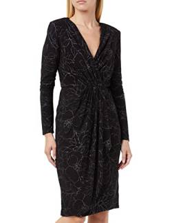 Gina Bacconi Damen Women's Floral Metallic Wrap Dress Cocktailkleid, schwarz/Silber, 42 von Gina Bacconi