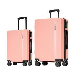 GinzaTravel Gepäck mit Spinnrollen, harte Koffer mit Rädern, Reisegepäck, Pink, 2 Piece Set（20/28inch） von GinzaTravel