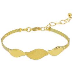 GioiaPura Damen-Armband aus der Kollektion Gold 750. Schmuck aus 18-karätigem Gelbgold, halbstarr und satiniert. Gewicht: ca. 6,6 g. Die Referenz ist gp-s253055, Goldfarben von GioiaPura