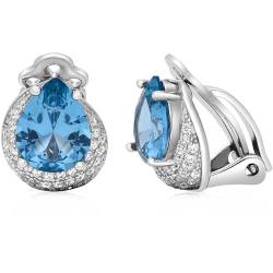 Ohrringe der Marke GioiaPura mit blauen Zirkoniasteinen. Verschlussart: Tropfen-Symbol. Referenz: INS058OR187RHDB von GioiaPura