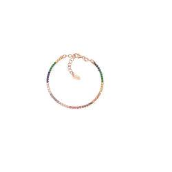 Kollektion Amen Tennis (Armband Tennis Rosé Zirkonia Multicolor BTRM16), Sterling-Silber von Gioielleria Selenor