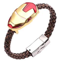 Gionatan Shop Iron Man 3D Badge Logo Armband Tony Stark Helm Superhelden Unisex Helden Fans mit Magnet Magnet Arc Reactor Armband von Gionatan Shop