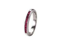 Silberring GIORGIO MARTELLO MILANO "mit fuchsia Zirkonia, Silber 925" Fingerringe Gr. 50, Silber 925 (Sterlingsilber), pink Damen Fingerringe von Giorgio Martello