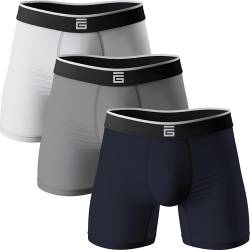 Giovici Boxershorts Herren aus Bambus, 3er- und 6er-Pack, Bequeme Boxershorts, Unterwäsche für Männer mit Cooler Feuchtigkeitstransport-Technologie von Giovici