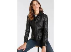 Bikerjacke GIPSY "GWNiruh" Gr. S, schwarz (black) Damen Jacken Lederjacken von Gipsy