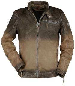 Gipsy Arne Slim Fit Lamov Männer Lederjacke dunkelbraun S 100% Leder Basics, Biker von Gipsy