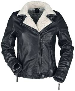 Gipsy Damen Gwtyla Lapev W Lederjacke, schwarz, 36 von Gipsy