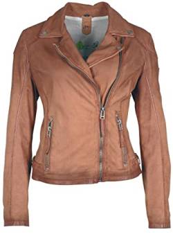 Gipsy Damen Lederjacke im Biker-Look (M, Camel) von Gipsy