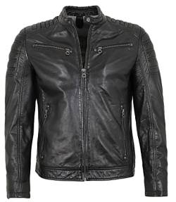 Gipsy - Herren Echtleder Lederjacke Bikerjacke Lammnappa schwarz Pflanzlich gegerbt Größe Medium von Gipsy