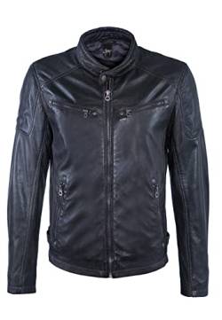 Gipsy Herren Marc Lakev Lederjacke, blau/schwarz, XL von Gipsy