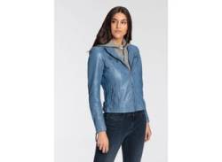 Lederjacke GIPSY "NOLA" Gr. XXXL, blau (blue) Damen Jacken Lederjacke Übergangsjacke Lederjacken von Gipsy