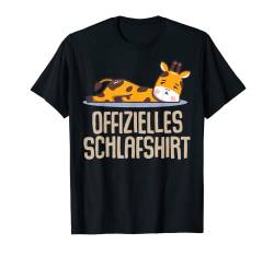 Offizielles Schlafshirt Pyjama Nachthemd Giraffe Geschenk T-Shirt von Giraffe Lustig Geschenkidee Langschläfer Faulenzer