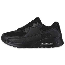 Giralin Damen Laufschuhe Flache Sportschuhe Runners Sneakers Low 111895 Schwarz Schwarz 37 von Giralin