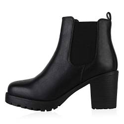 Giralin Damen Schnürstiefeletten Leicht Gefütterte Plateau Stiefeletten Zierperlen Schuhe Boots Nieten Schnürboots 179125 Schwarz Total 40 von Giralin