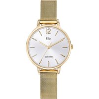 Girl Only Quarzuhr Girl Only Damen Armbanduhr gold, Damenuhr rund, mittel (ca. 32mm), Edelstahlarmband, Luxus-Style von Girl Only