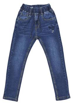 Girls Fashion Bequeme Mädchen Jeans mit rundum Gummizug, Gr. 122/128, M97.8 von Girls Fashion