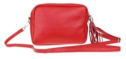Girly Handbags Einfarbige Umhängetasche mit Quasten Rot von Girly Handbags