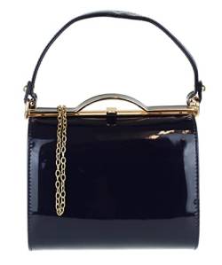 Girly Handbags Glänzend Lack Leder Handtasche Abend Handtasche Griff Verschluss von Girly Handbags
