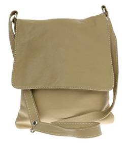 Girly Handbags Umhängetasche aus echtem Leder Taupe von Girly Handbags